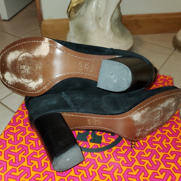 TORY burch Robynne Black Split Suede ANKLE BOOTS. 9.5 - Picture 5 of 6